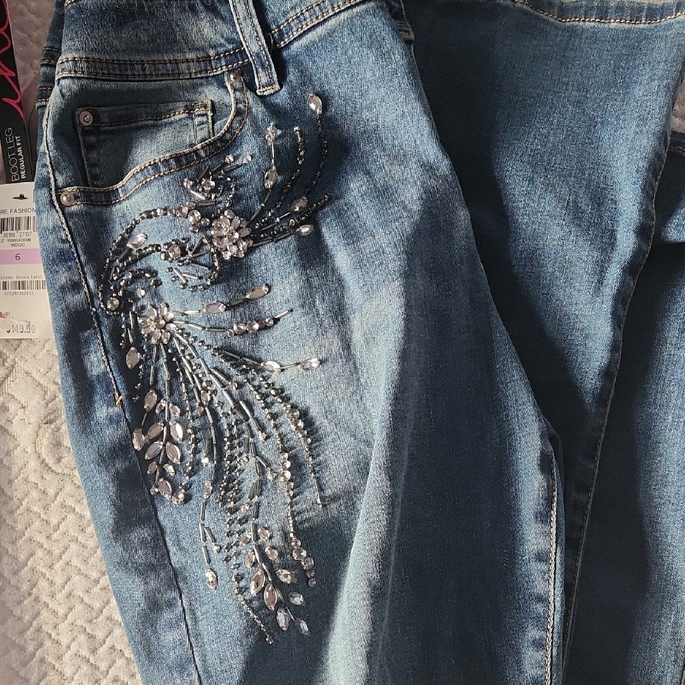 INC International Concepts Embellished Denim Jeans
